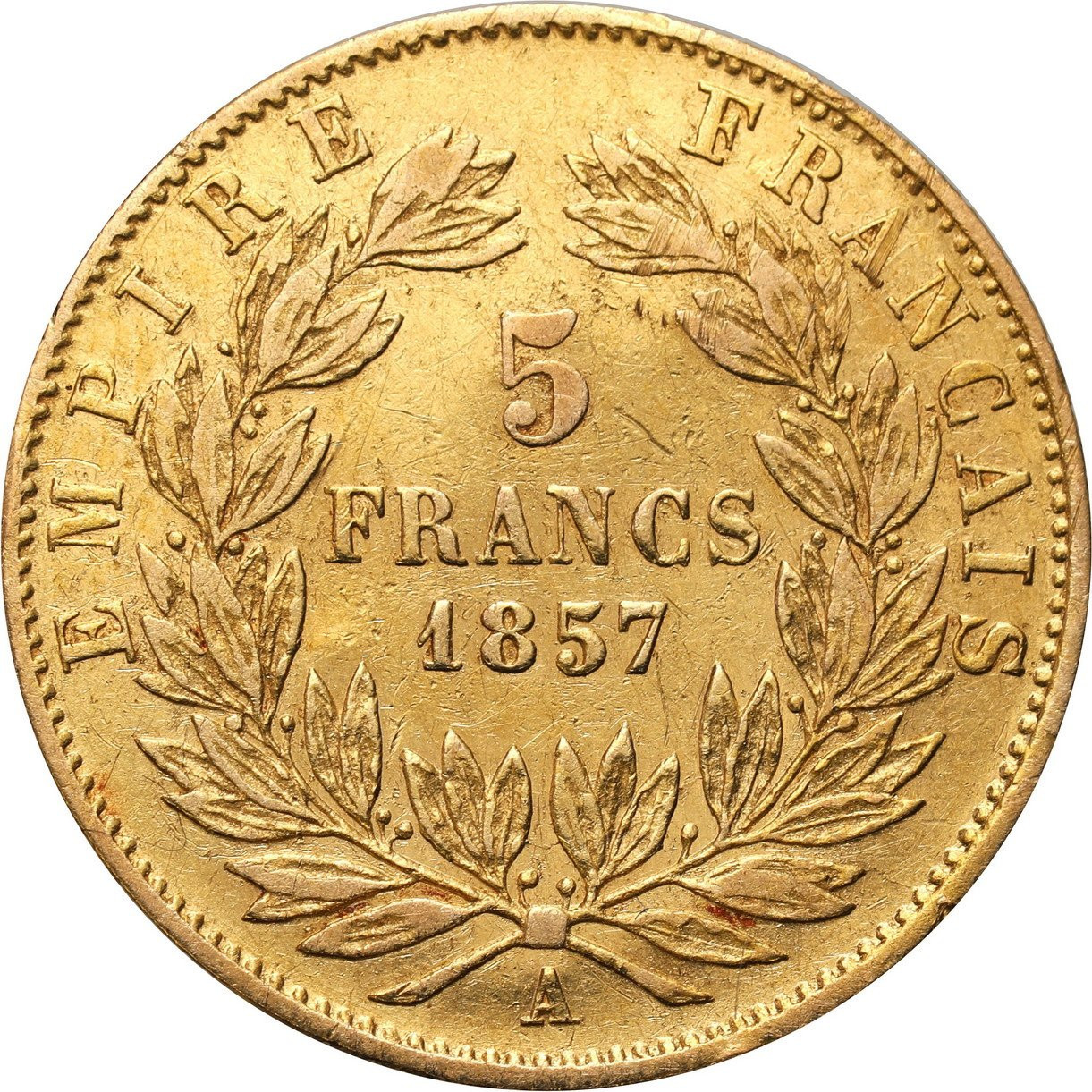 Francja. Napoleon III. 5 franków 1857 A Paryż
